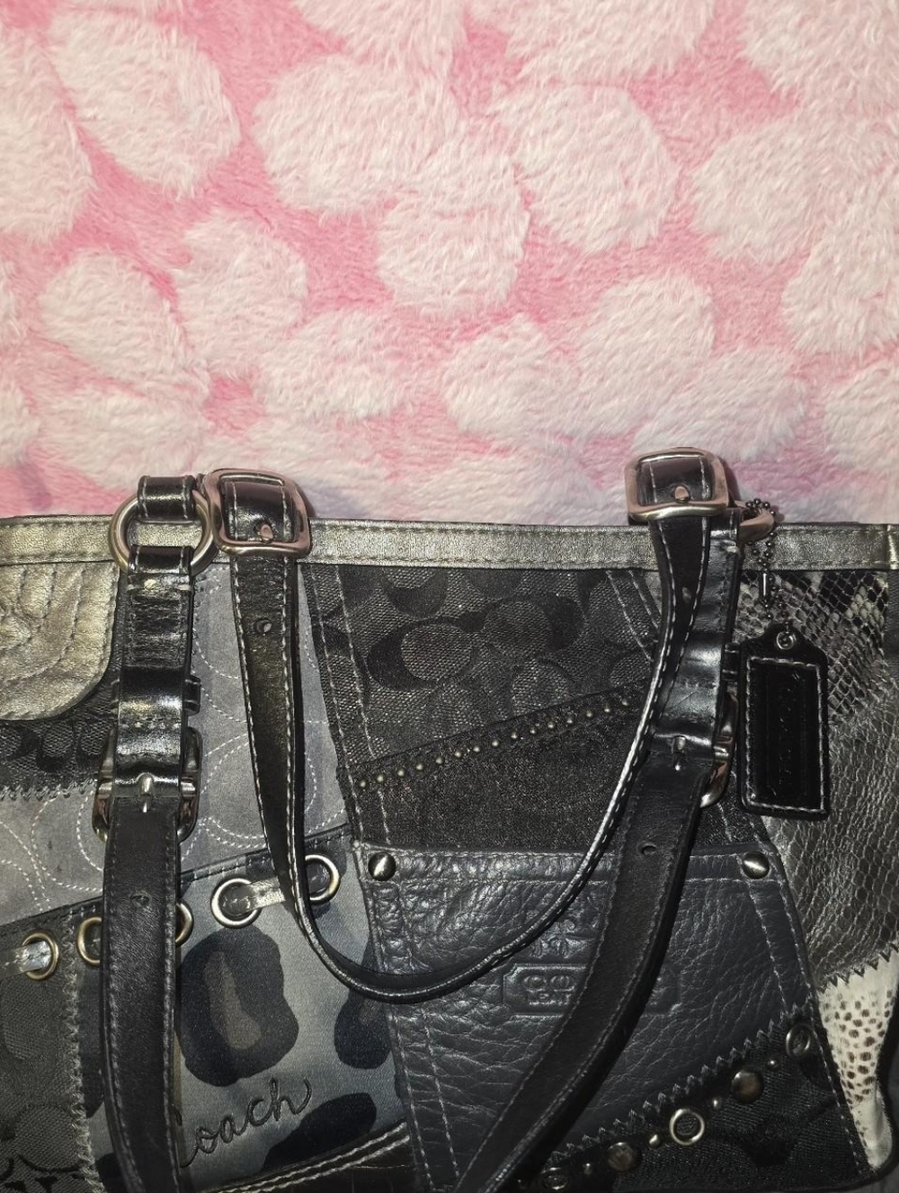 Vintage Coach Patchwork Tote Bag - Picture 3 of 5